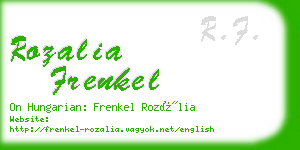 rozalia frenkel business card